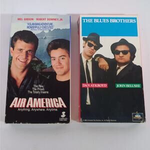 Vintage Buddy Comedy VHS Lot - The Blues Brothers & Air America - GOOD
